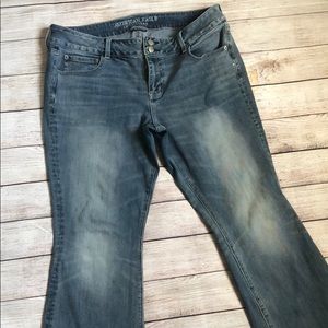 America Eagle flare, super stretch jeans